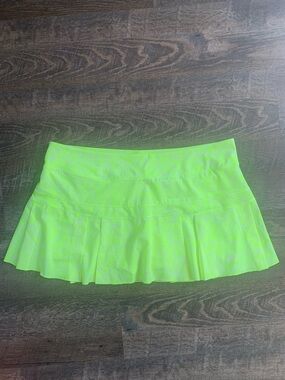 Nike DriFit  Neon Lemon Pleated Tennis Skort  - Women